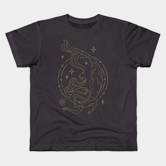 Pisces Astrological Symbol Kids T-Shirt by Epictetus